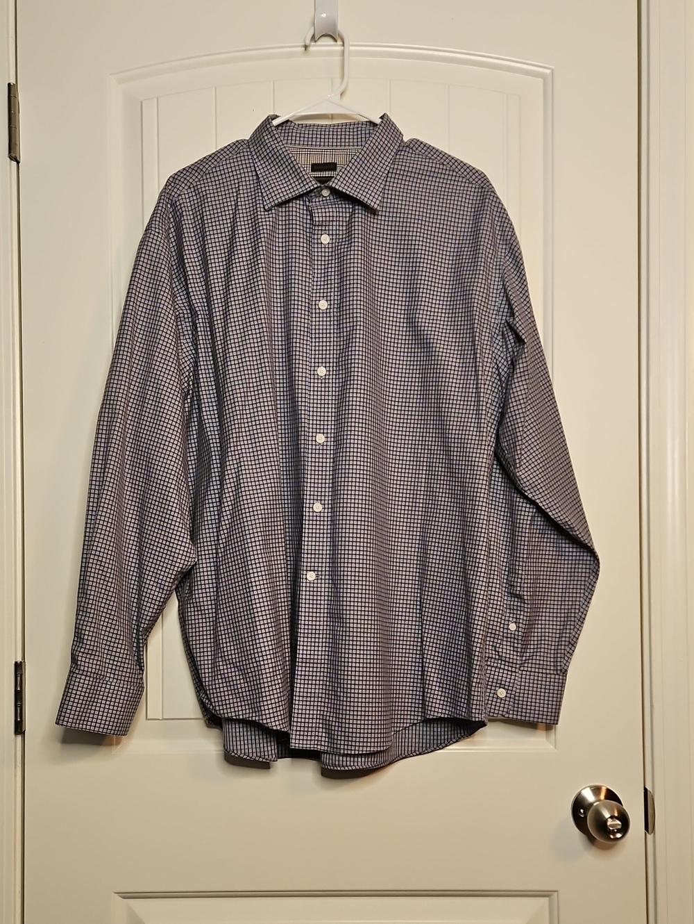 Jos. A. Banks Blue Check Cotton Dress Shirt